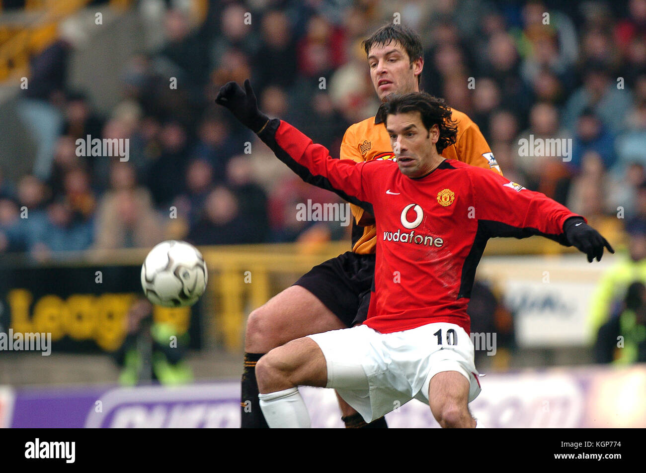 Footballer Ruud Van Nistelrooy Wolverhampton Wanderers v Manchester United 17 January 2004 Stock Photo