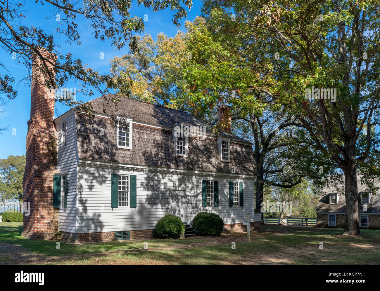 Yorktown, Virginia, USA. The Moore House where the Articles of Capitulation were signed following the British surrender at the Batle of Yorktown. Stock Photo