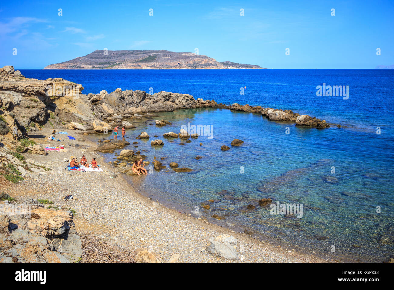 View of Cala Faraglioni at Favignana island (Trapani, Italy) Stock Photo