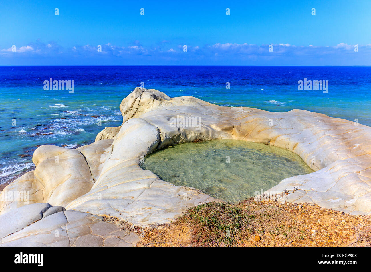 Detail of rocks of Eraclea Minoa beach (Agrigento, Italy) Stock Photo