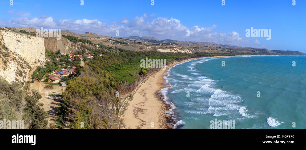 View of Eraclea Minoa beach (Agrigento, Italy) Stock Photo
