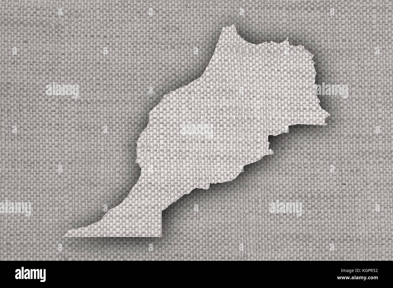 Map of Morocco on old linen Stock Photo - Alamy
