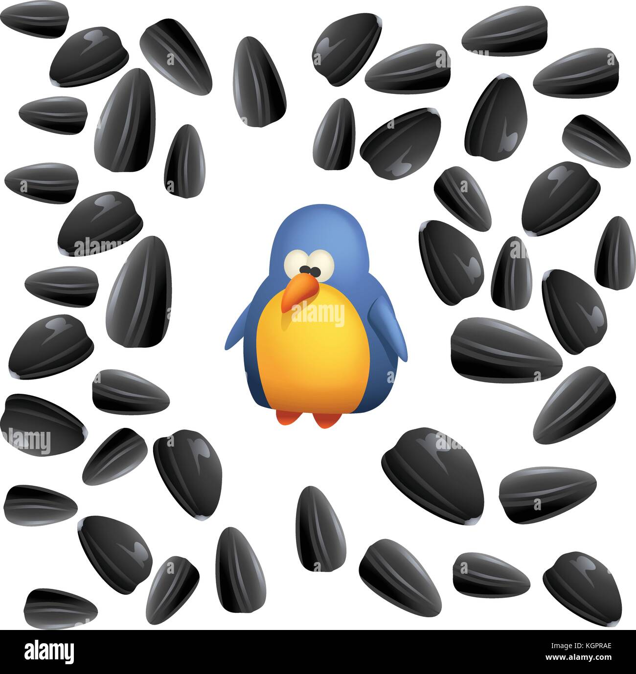 Sunflower seed bird Stock Vector Images Alamy