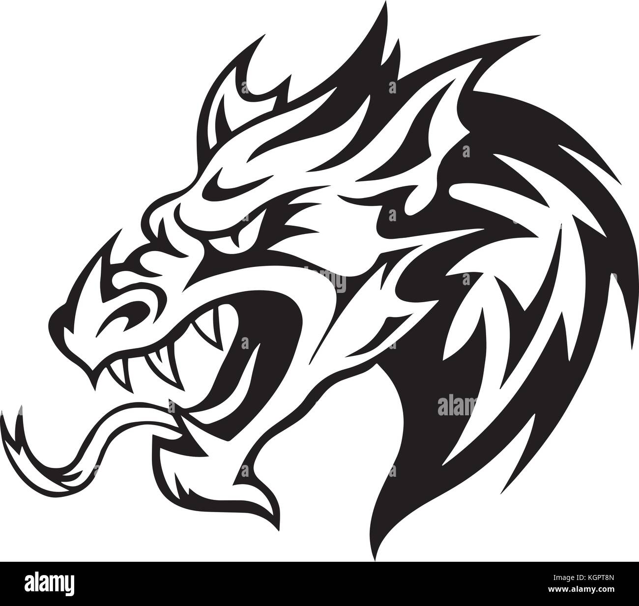 Dragon head logo Stock Vector