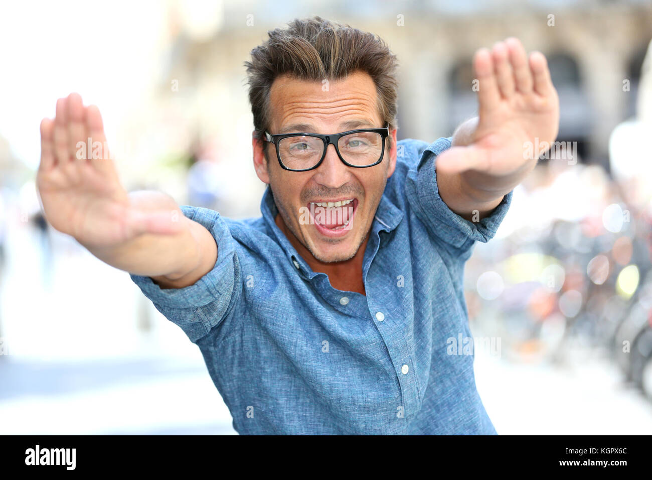 Showing hands hi-res stock photography and images - Alamy
