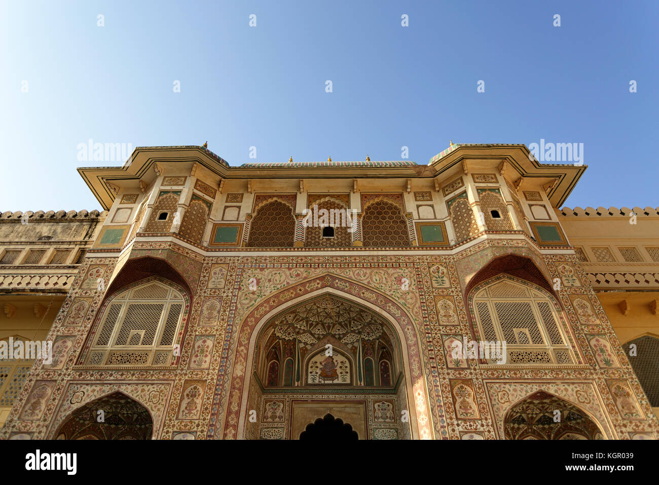Ganesh Gate in Amer Fort, Jaipur, Rajasthan, India. Stock Photo