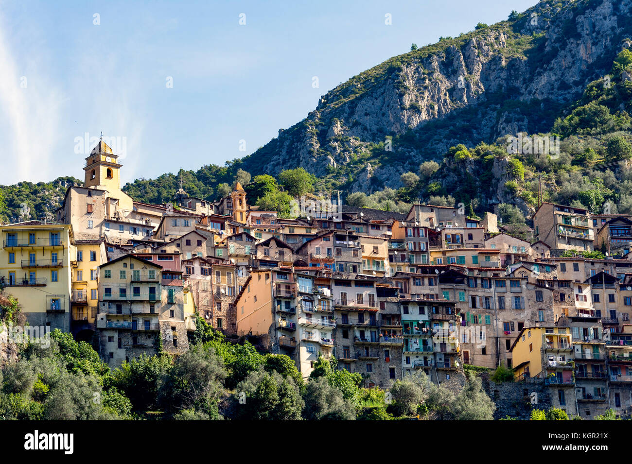 Europe. France. The village of Saorge in Mercantour. Stock Photo