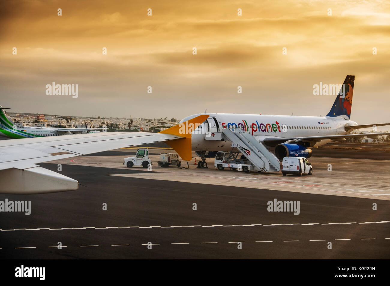Lanzarote airport. Lanzarote Island. Canary Islands Spain. Europe Stock