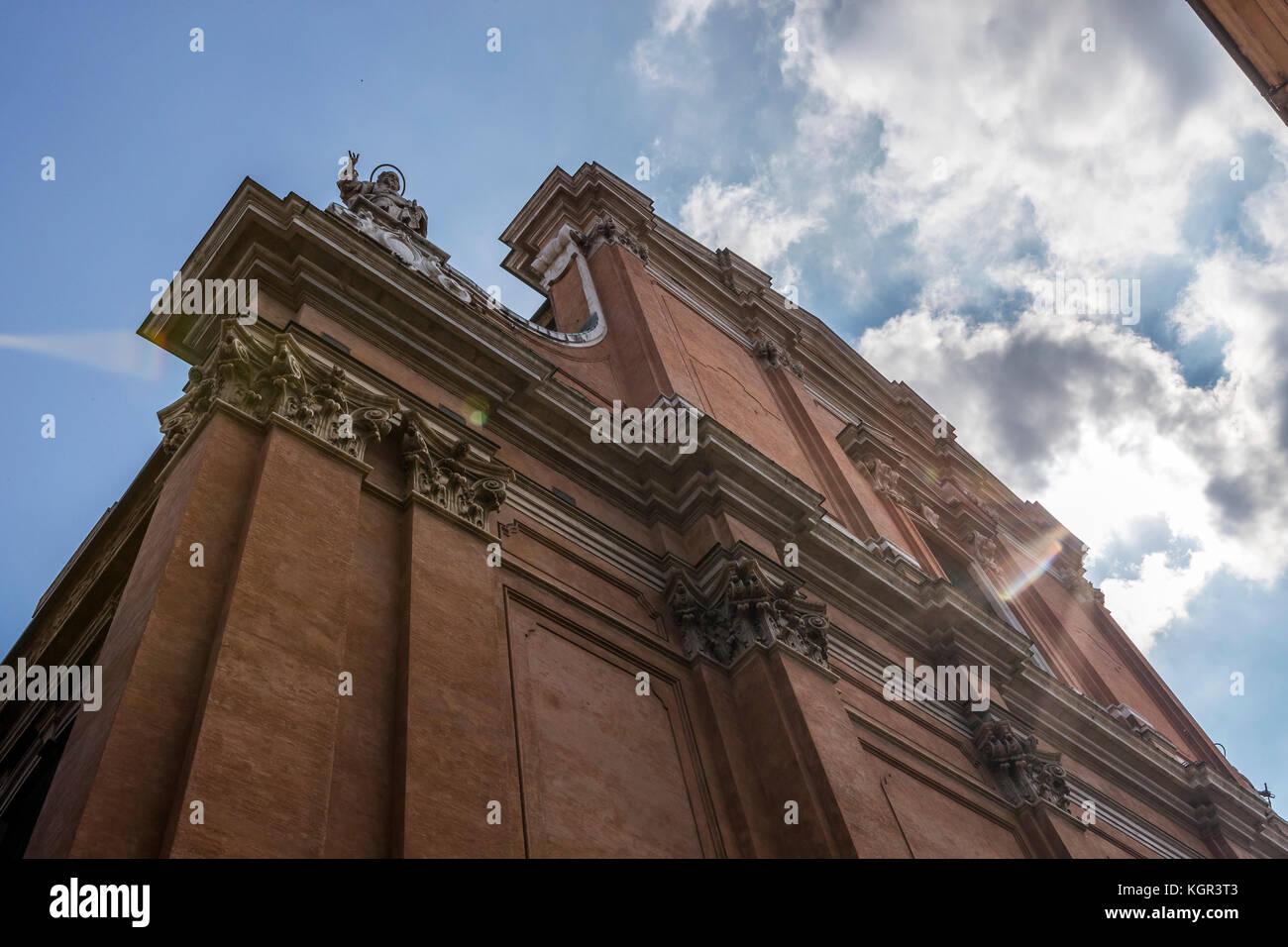 Metropolitan Cathedral of San Pietro, Bologna city life, Italy Stock Photo Alamy