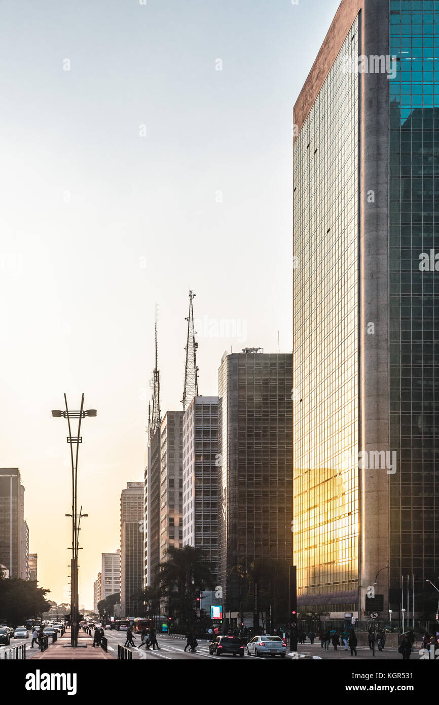 Photo of Paulista Avenue in Sao Paulo, Brazil Stock Photo