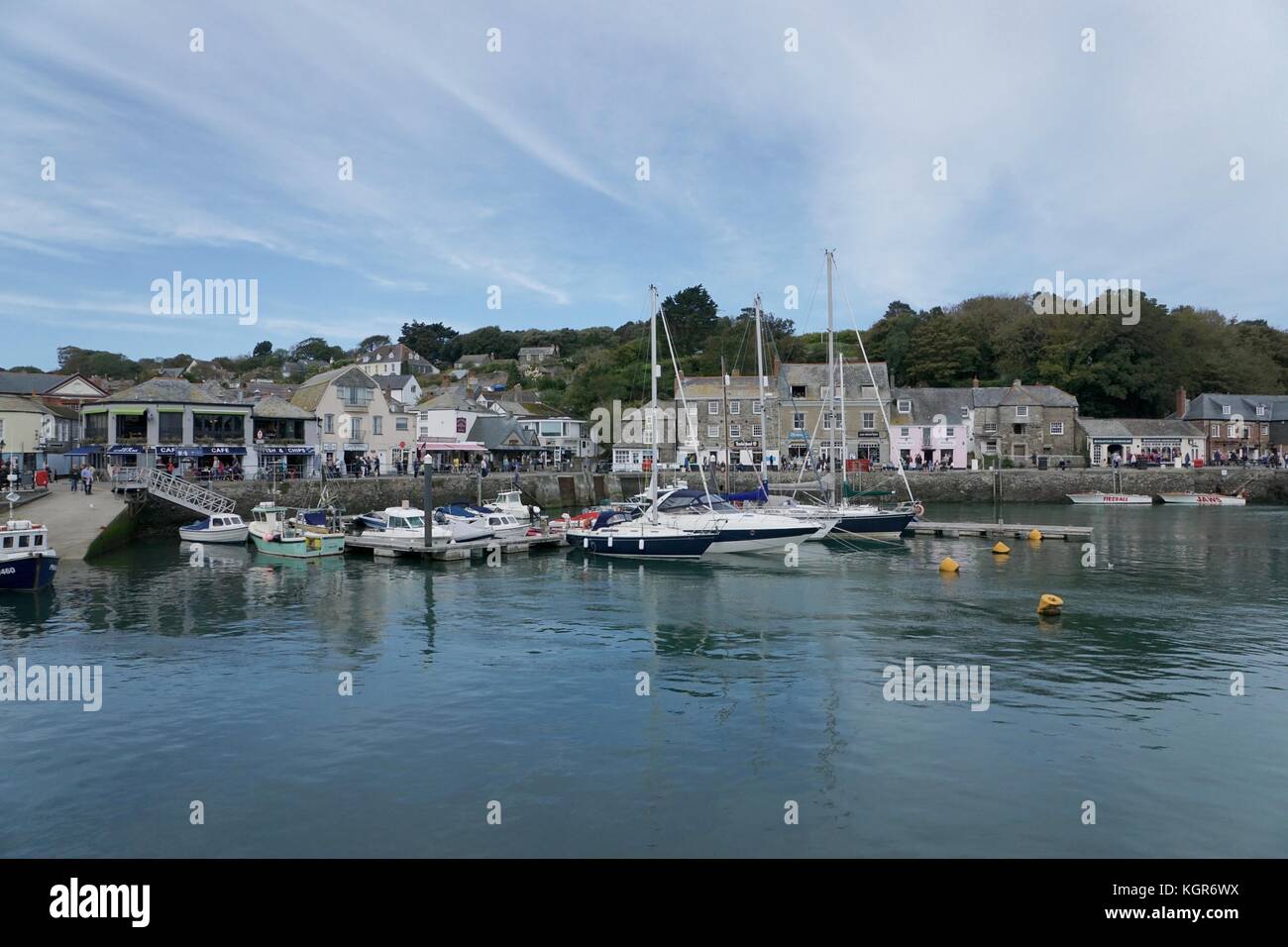 View across harbour at Padstow Stock Photo