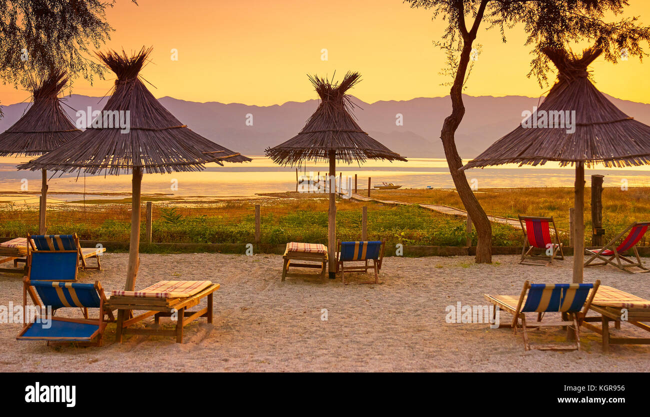 Shkodra Lake Beach, Shkoder, Albania Stock Photo
