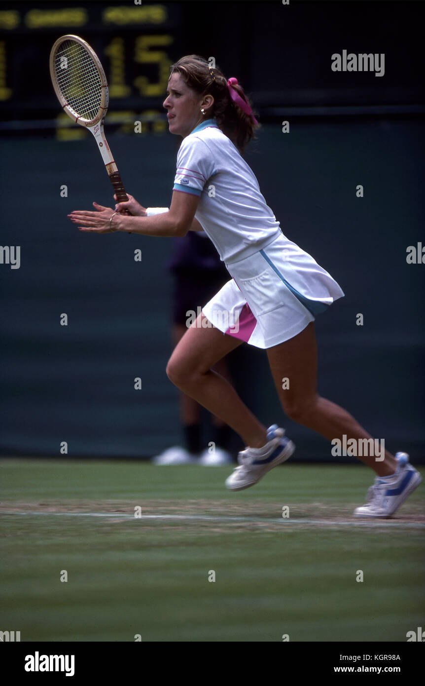 Tracey Austin at Wimbledon, 1982 Stock Photo