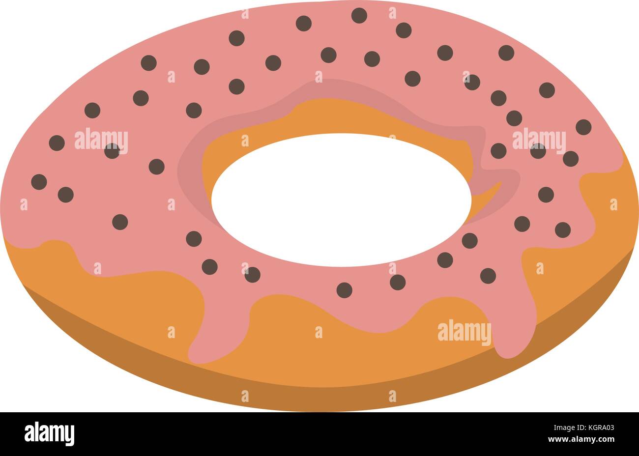 Isolated donut illustration Stock Vector