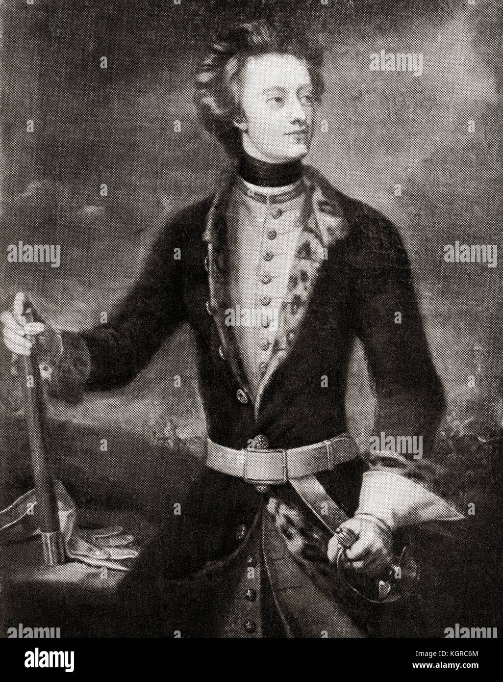 Charles XII, also Carl, 1682 – 1718.  King of Sweden.  From Hutchinson's History of the Nations, published 1915. Stock Photo