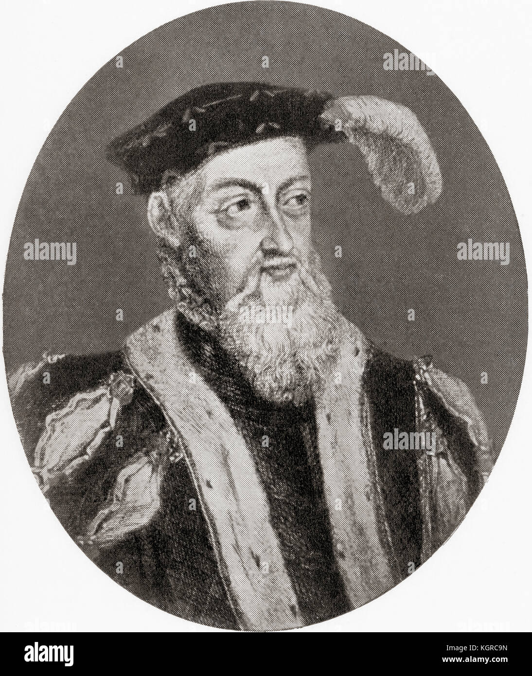 Christian III of Denmark, 1503 – 1559.  King of Denmark, 1534 - 1559 and King of Norway, 1537 - 1559.  From Hutchinson's History of the Nations, published 1915. Stock Photo