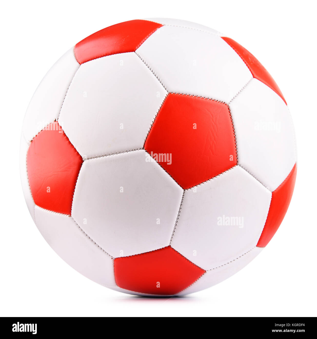 Leather soccer ball isolated on white background Stock Photo Alamy