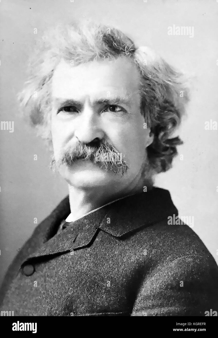 MARK TWAIN (1835-1910) American writer and publisher about 1890 Stock Photo