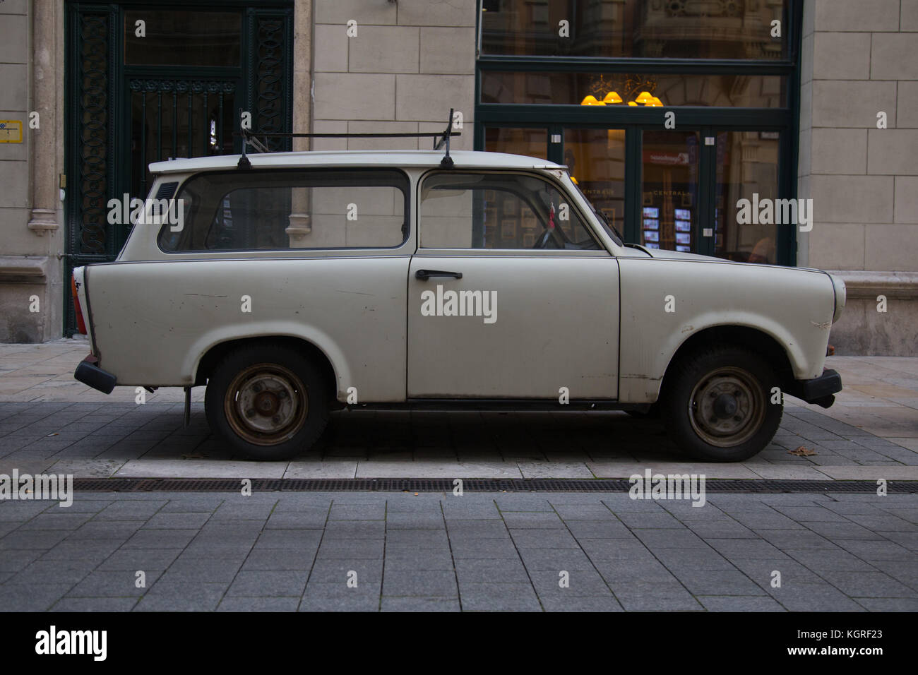 Trabant 601 Estate parked in Budapest, Hungary Stock Photo