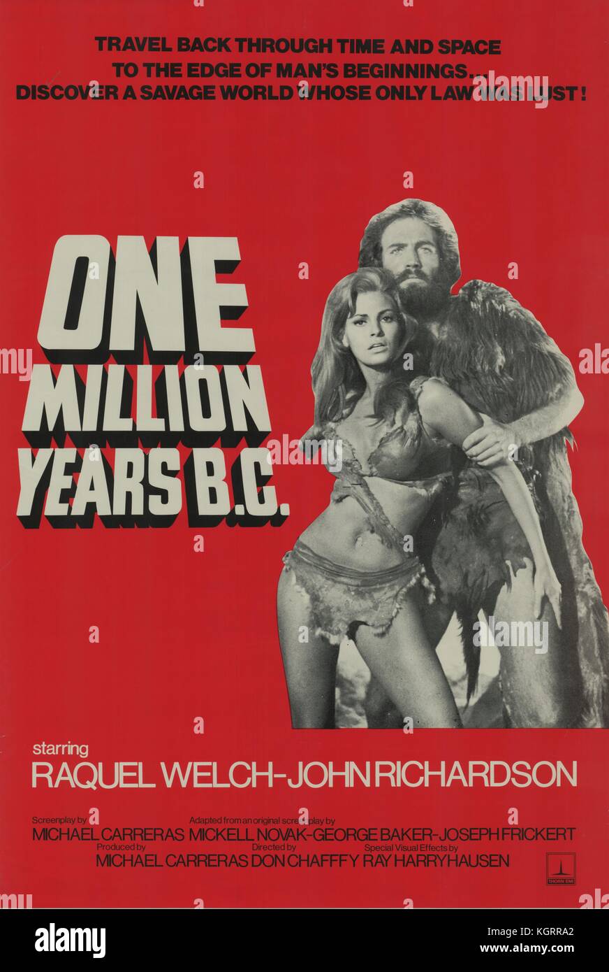 One Million Years B.C. (1966) Film Poster , John Richardson     Date: 1966 Stock Photo