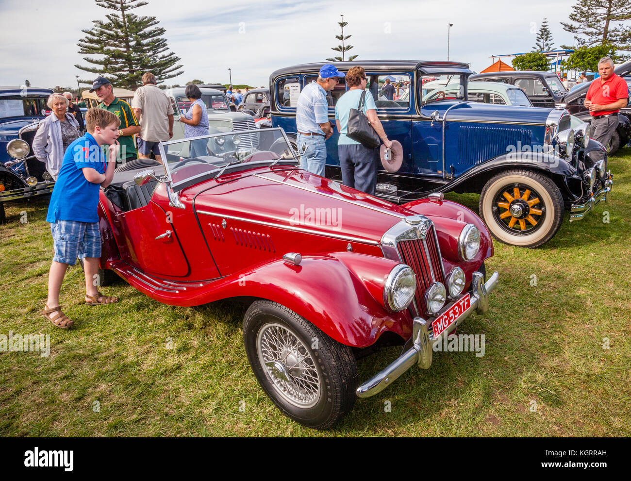 vintage MG sports car from the T series at Heritage Day, Central Coast