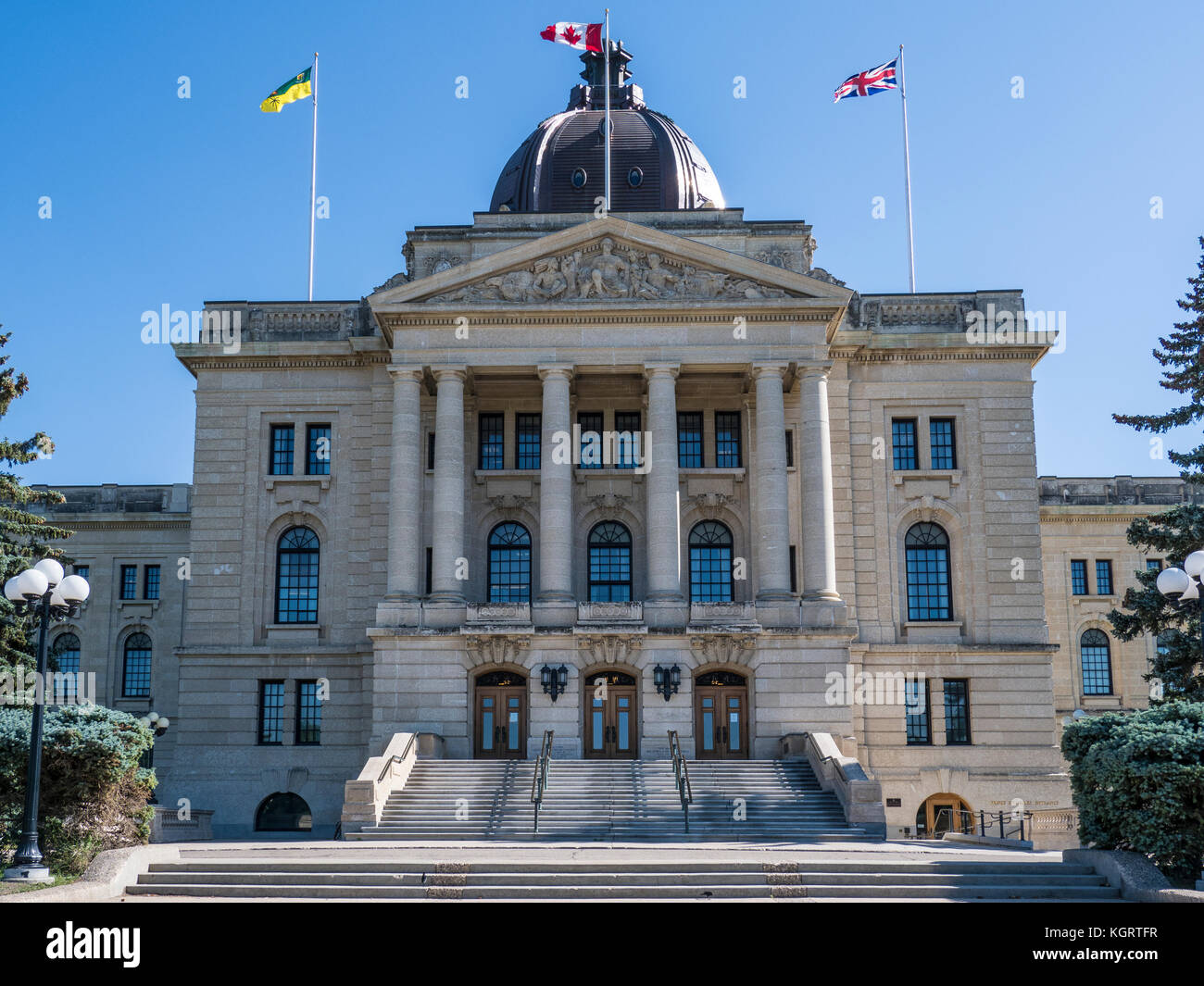 Saskatchewan Legislative Building, provincial capitol, Wascana Centre, Regina, Saskatchewan, Canada. Stock Photo