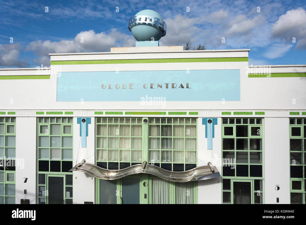 Art Deco Globe Central apartment building, Chertsey Road, St Margarets