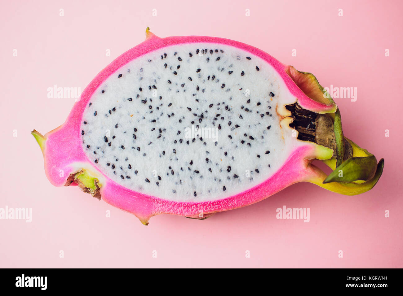Dragon fruit isolated on a colored background sugar Stock Photo Alamy