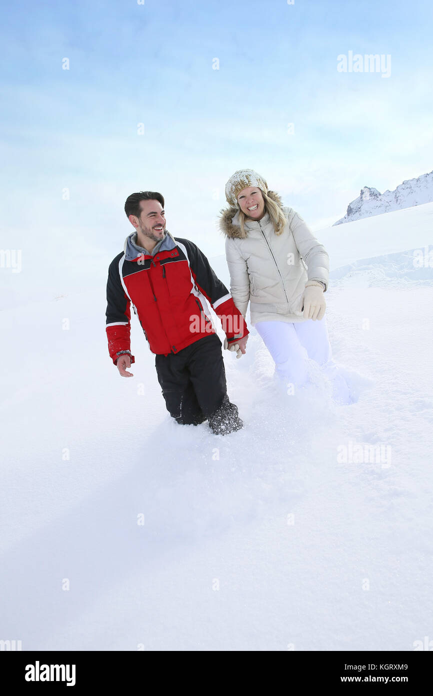 Walk In Deep Snow Man walking in deep snow hi-res stock photography and images - Alamy