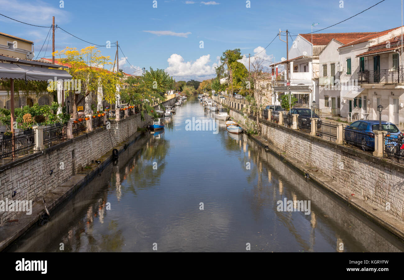 CORFU, GREECE NOVEMBER 09, 2017 The channel that floats through