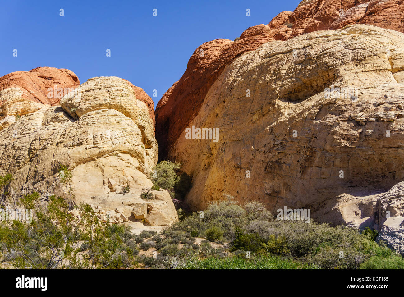 Geologic rock formations in Red Rock Canyon National Conservation Area