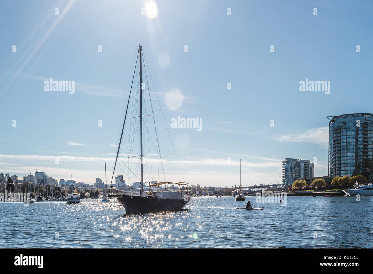 Photo of Boats near Downtown in Vancouver, BC, Canada Stock Photo - Alamy