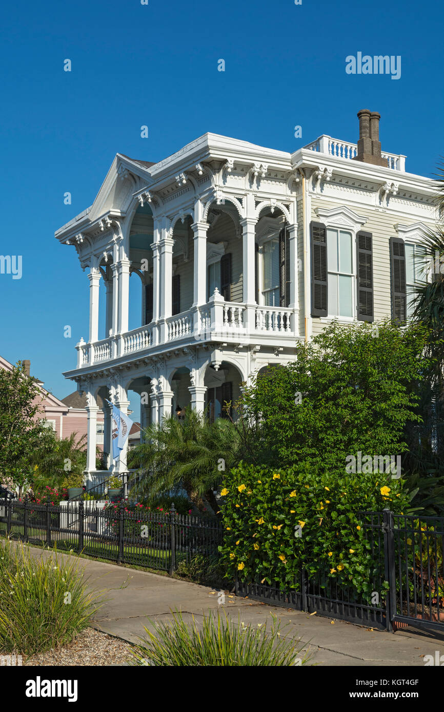 Texas, Galveston, East End Historic District, residence Stock Photo