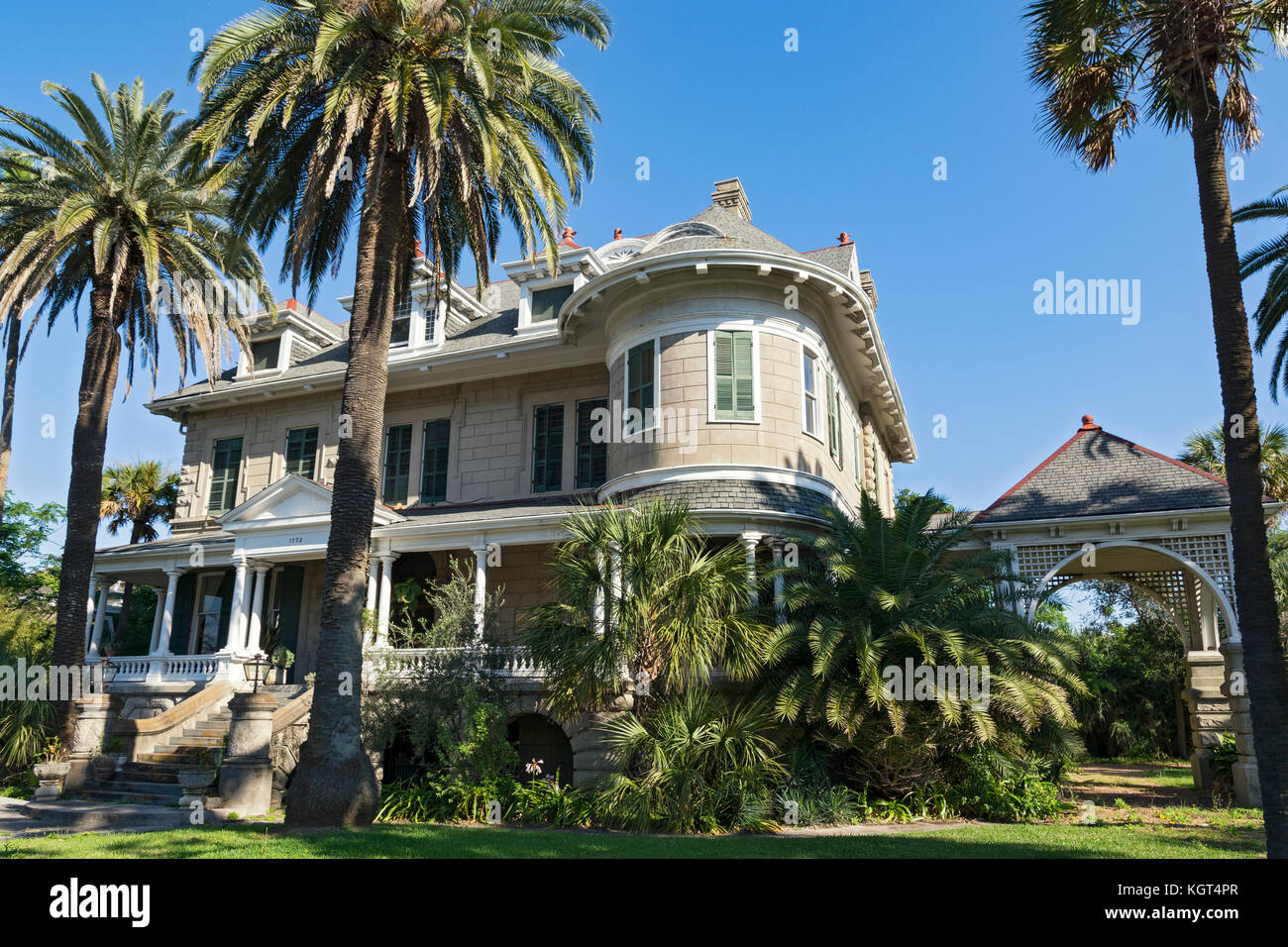 Texas, Galveston, East End Historic District, residence Stock Photo