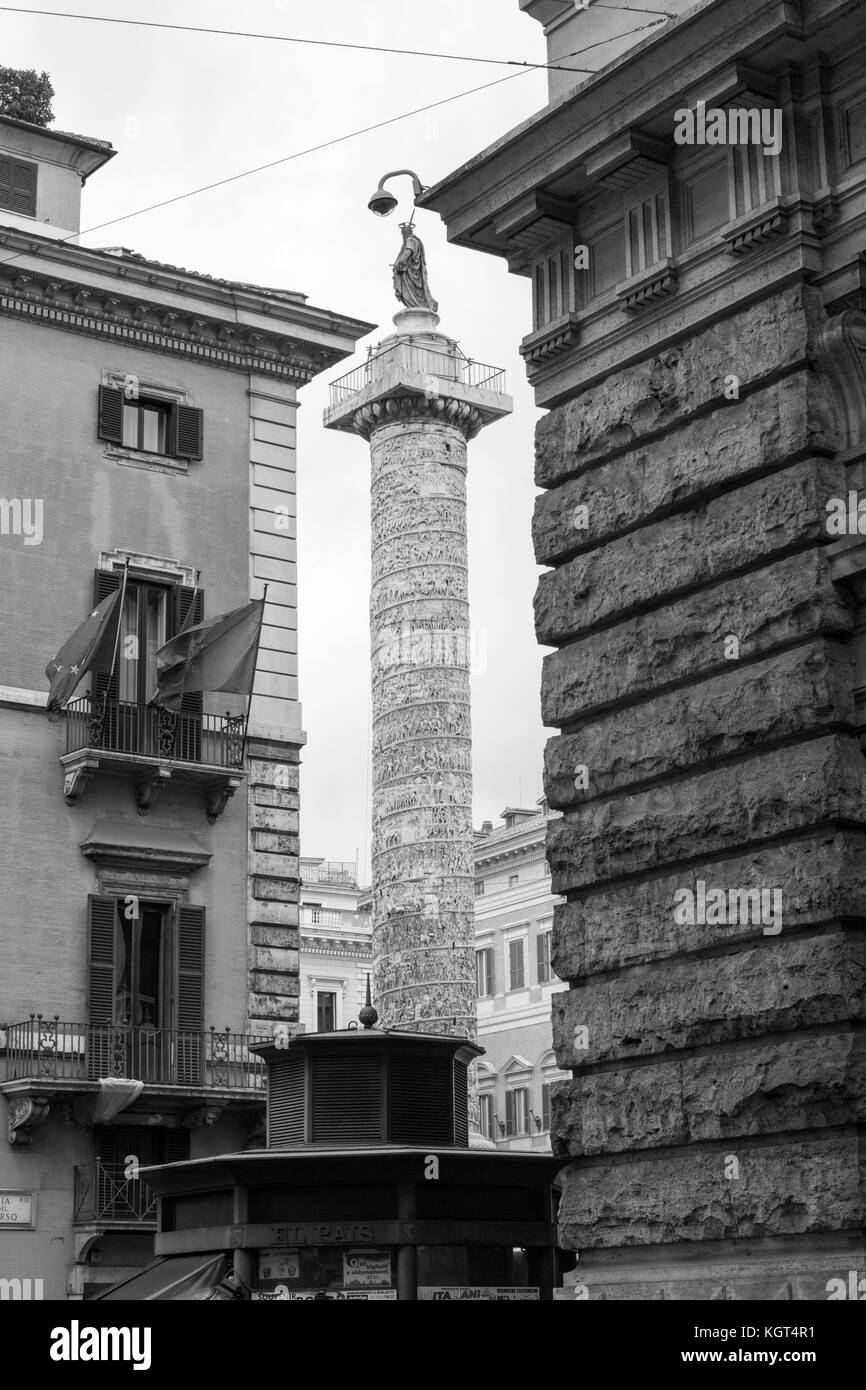 Hadrians column Black and White Stock Photos & Images Alamy
