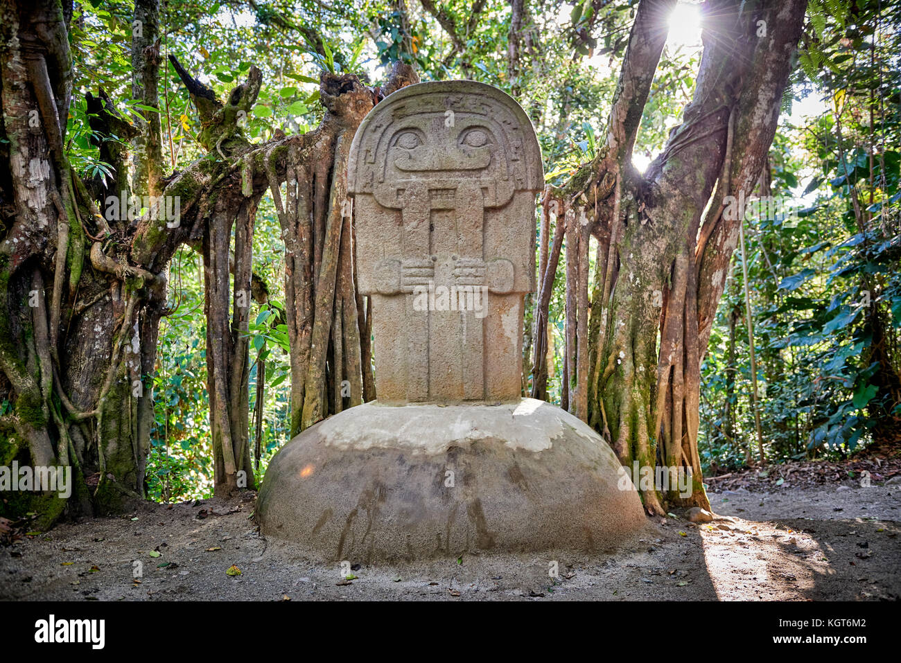 Bosque De Estatuas in archaeological park Parque Arqueologico De San Agustin , Colombia, South America Stock Photo