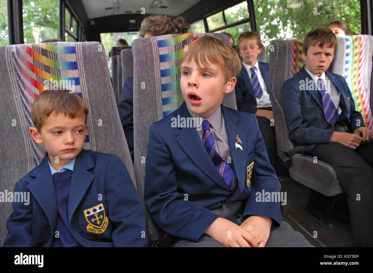 St.Edwards School bus in Cheltenham Stock Photo - Alamy