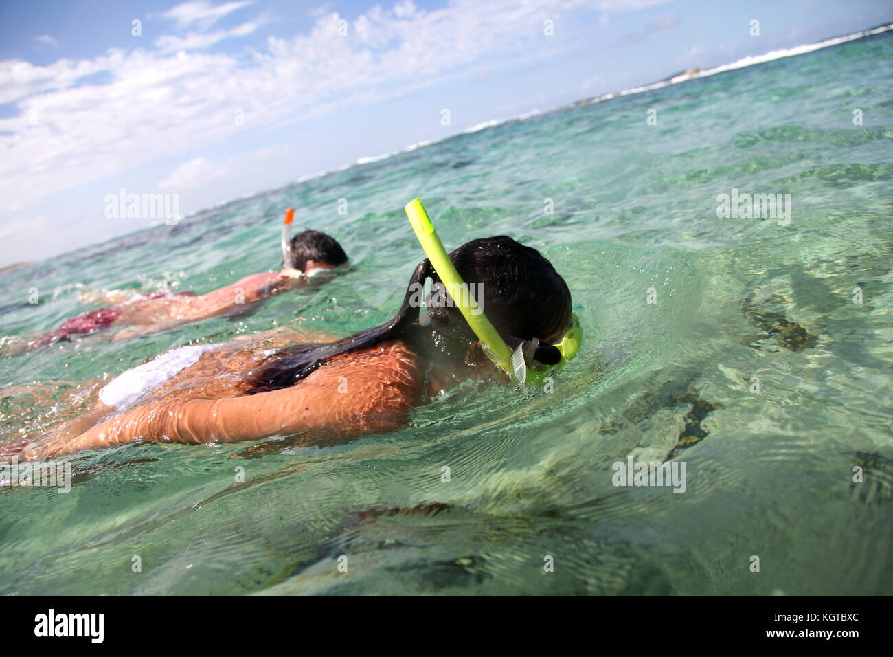 Caribbean couple snorkeling hires stock photography and images Alamy