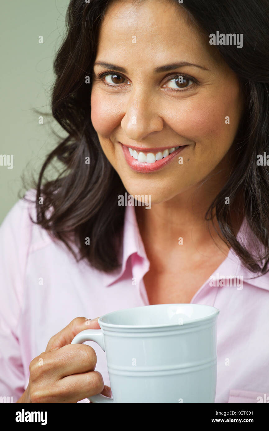 Beautiful Confident Hispanic Woman Smiling Stock Photo