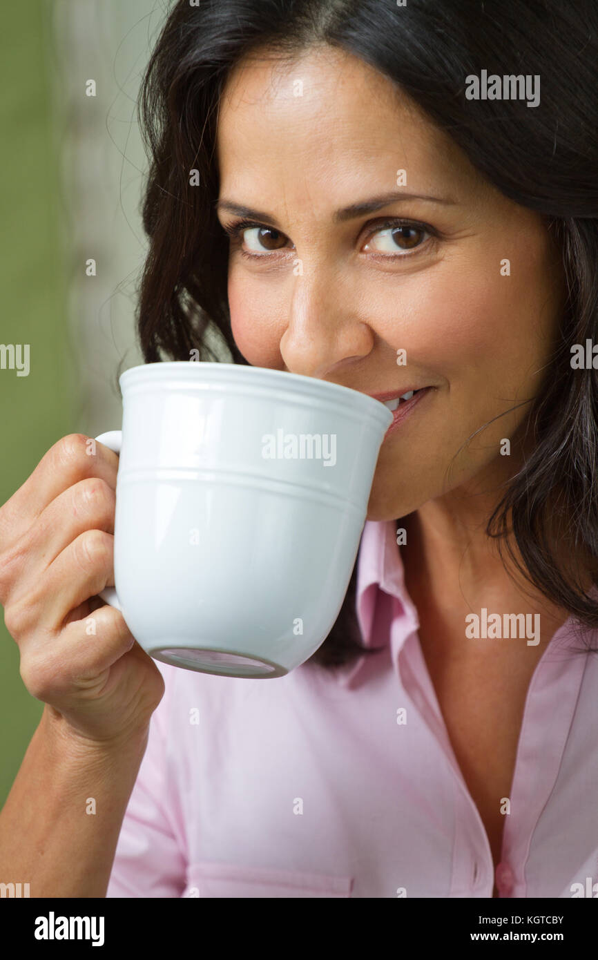 Beautiful Confident Hispanic Woman Smiling Stock Photo