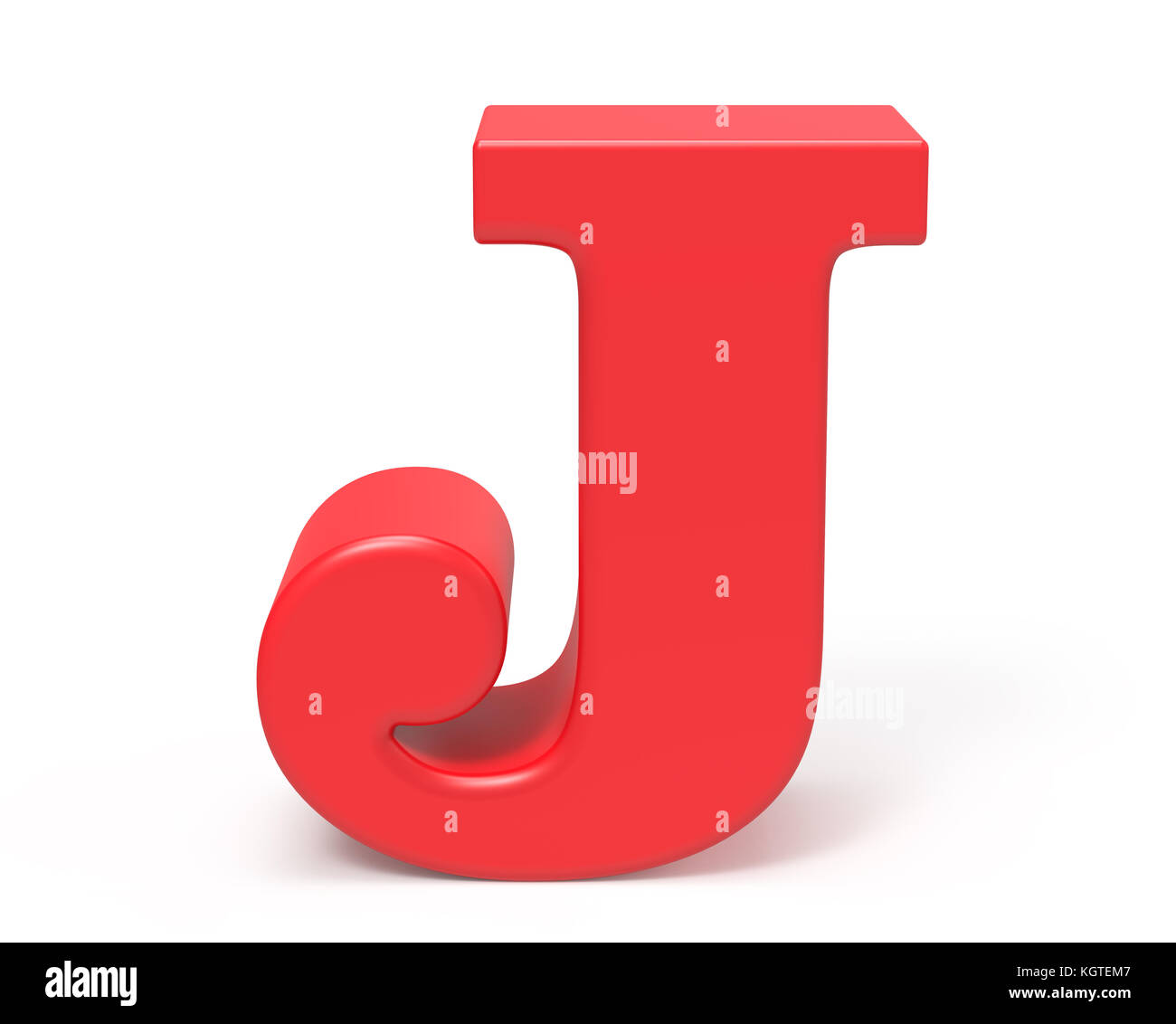 3D render red alphabet J, retro fat 3D font design Stock Photo - Alamy