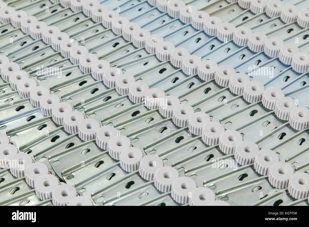 many new parts of legs of the refrigerator closeup Stock Photo