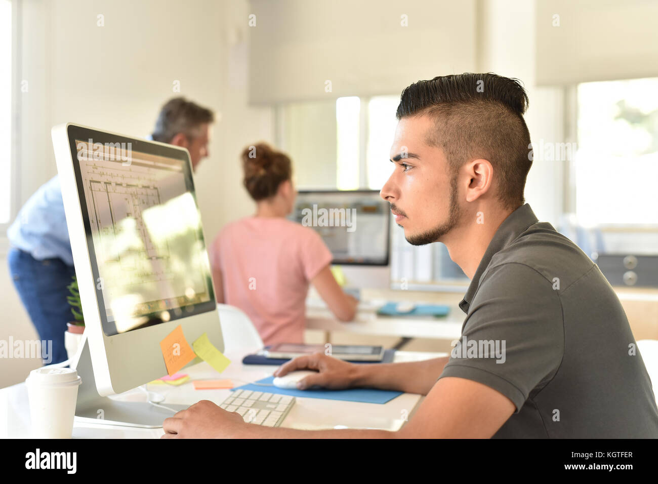 Portrait of student in architecture training class Stock Photo Alamy