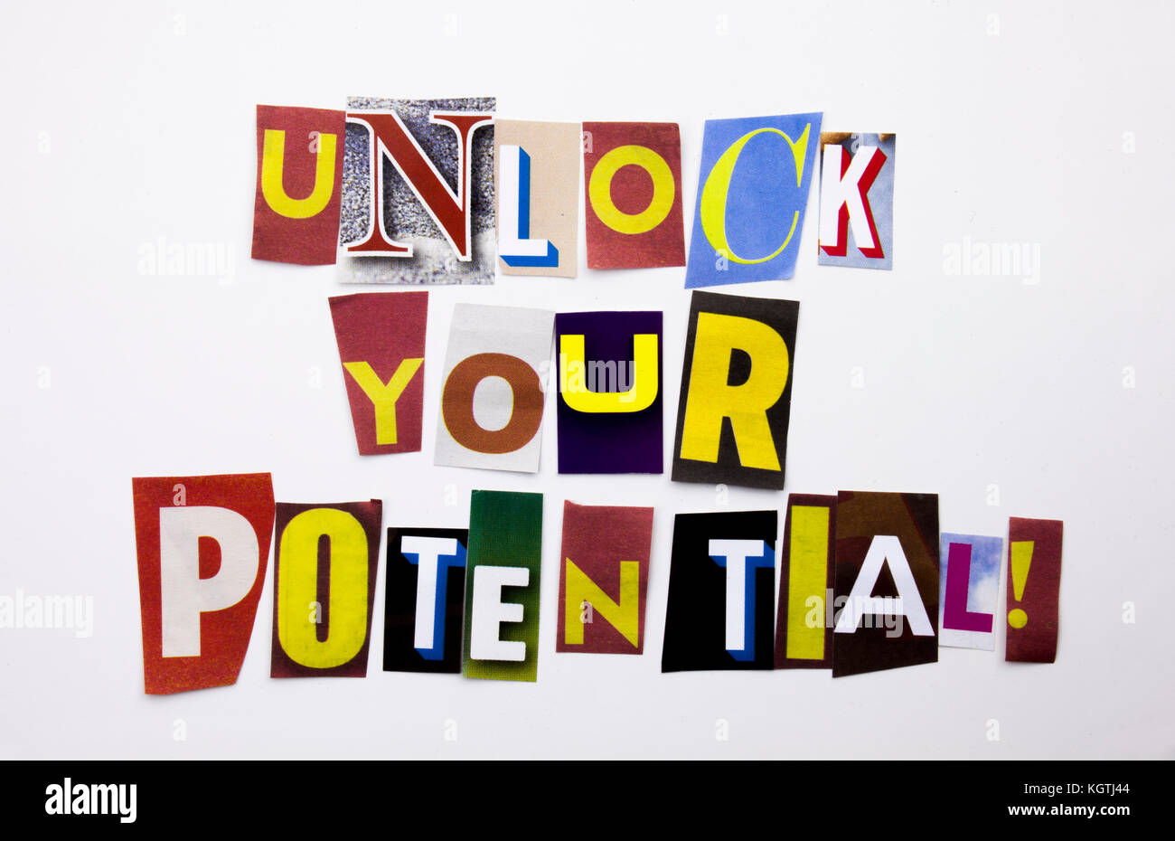 A word writing text showing concept of Unlock Your Potential made of ...