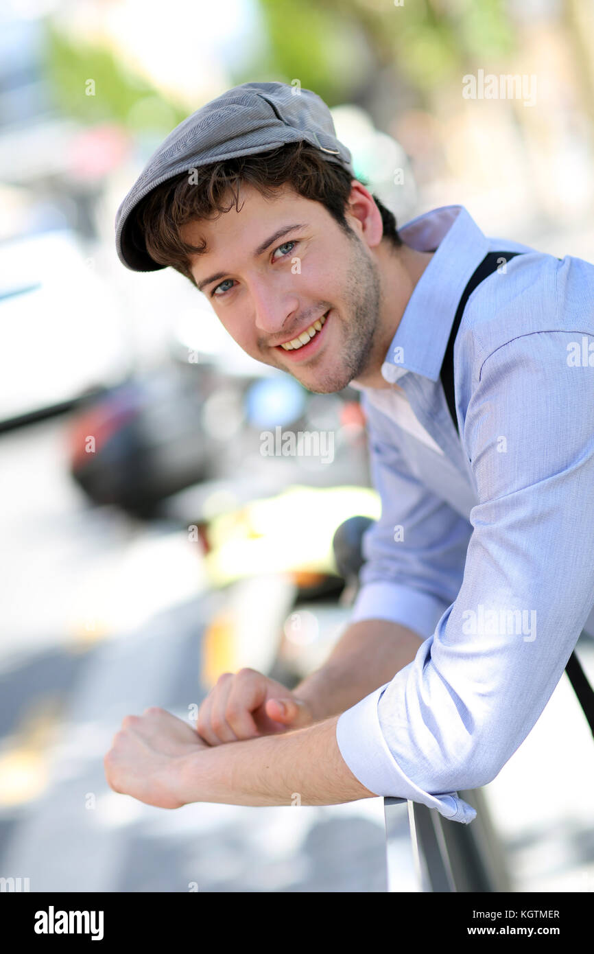 Teenager young cap standing hi-res stock photography and images - Alamy