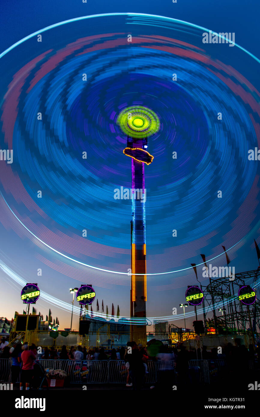 Long exposure photo of ride at the Arizona State Fair Stock Photo - Alamy