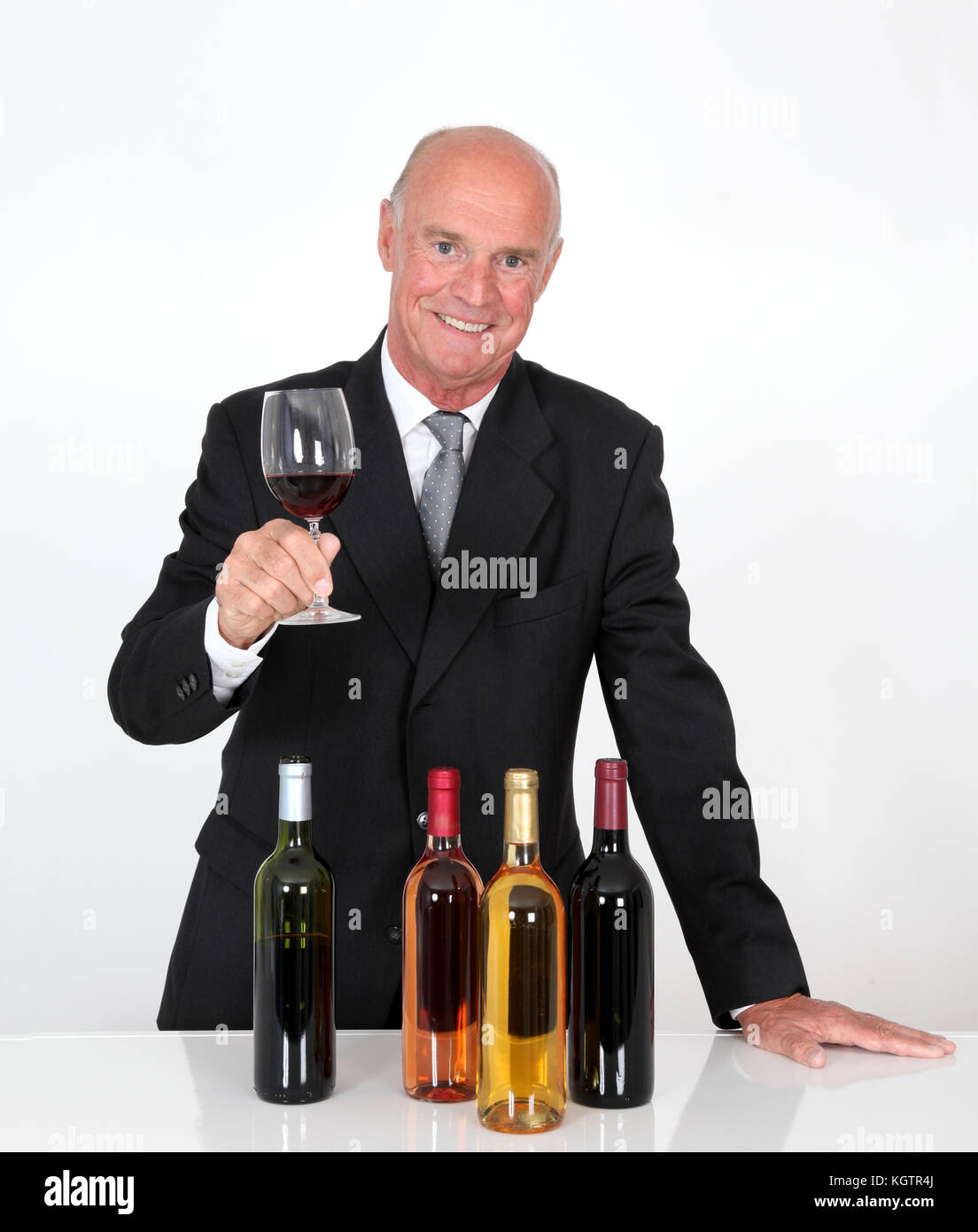 Senior man in wine business Stock Photo