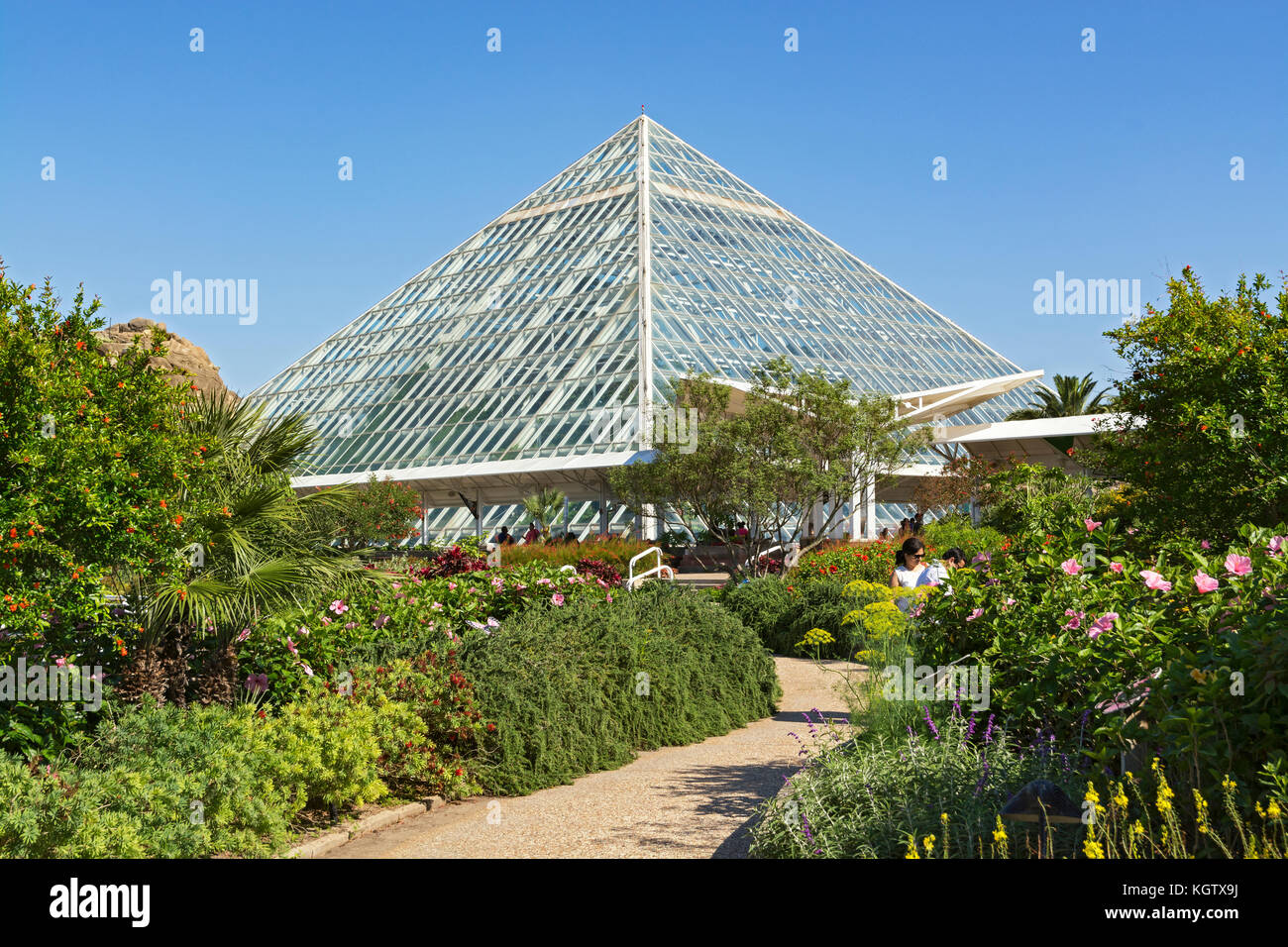 Texas Galveston Moody Gardens Rainforest Pyramid Stock Photo