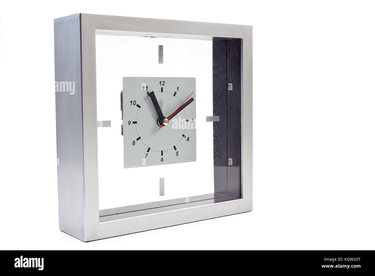 Clock isolated on white background Stock Photo - Alamy