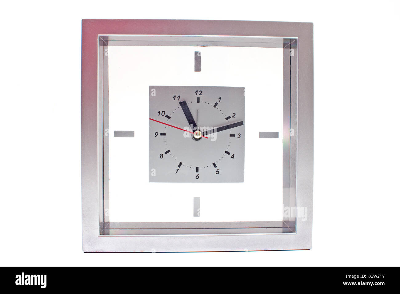 Clock isolated on white background Stock Photo - Alamy